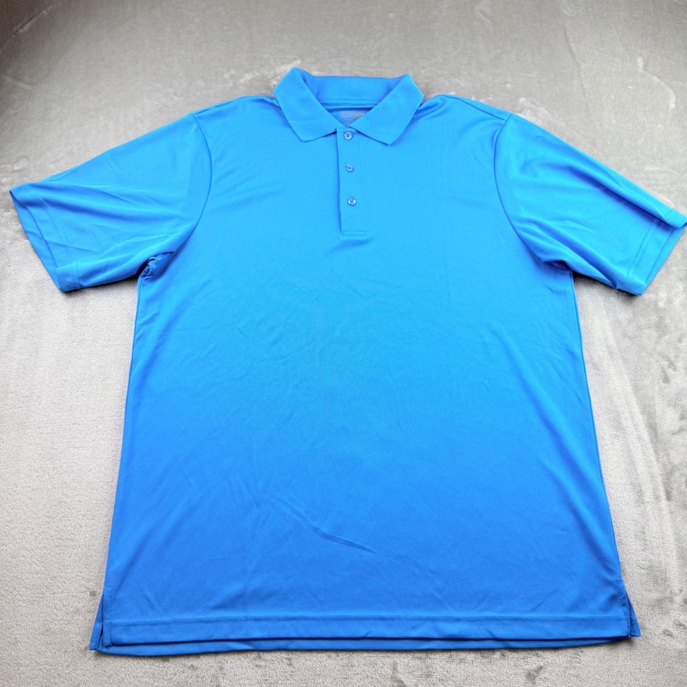 Core 365 Men's Large Blue Short Sleeve Performance Polo T-Shirt‎ Casual